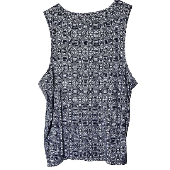 Coolibar Tank Top Size XL 50 UPF Sun Protection Blue White Everyday Basic - Picture 7 of 7